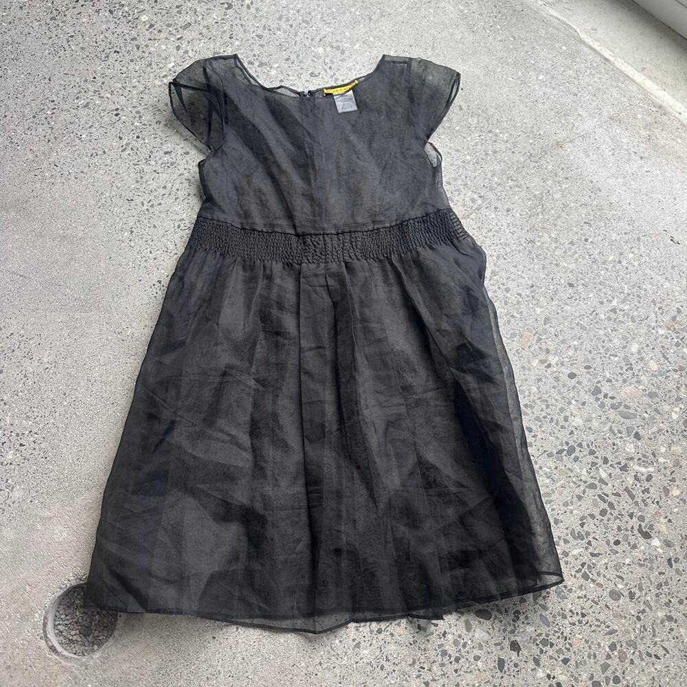 Alice + Olivia Black Sheer Mini Dress